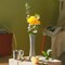 Contemporary Ceramic Textured Slim Hourglass Shape Table Vase Flower Holder